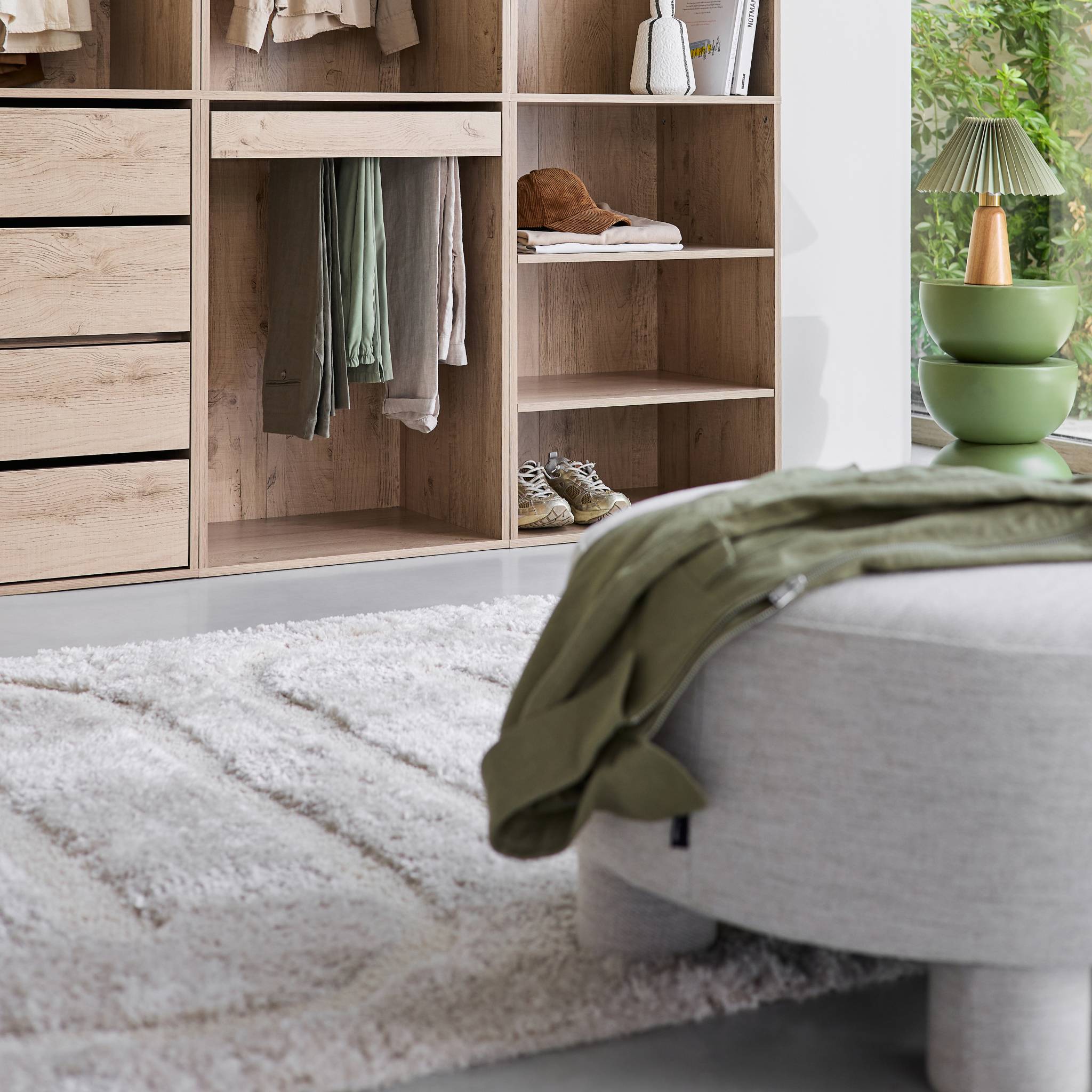 Kit dressing modulable décor bois 3 éléments MODULO