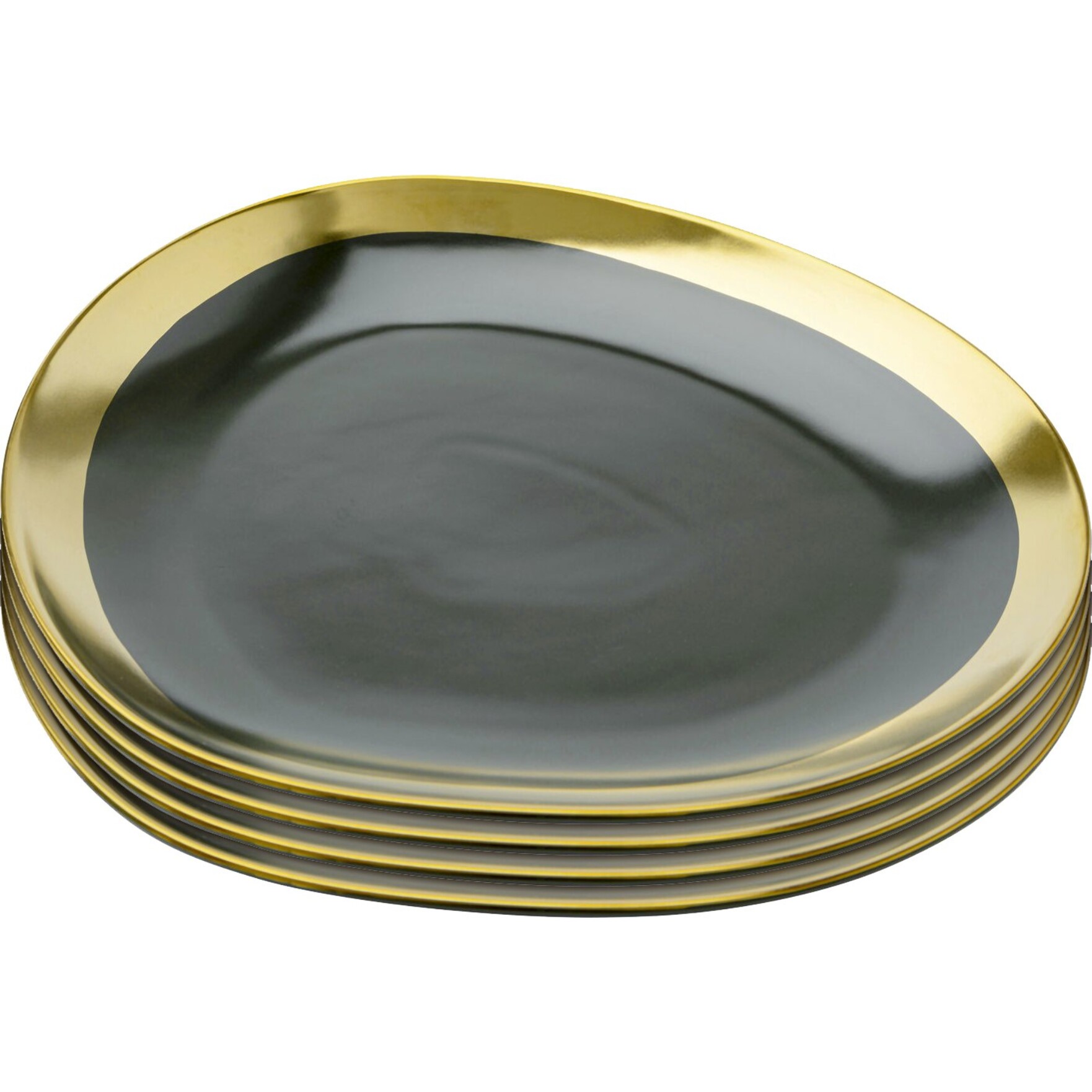 Assiettes Vibrations 27cm vertes set de 4 Kare Design