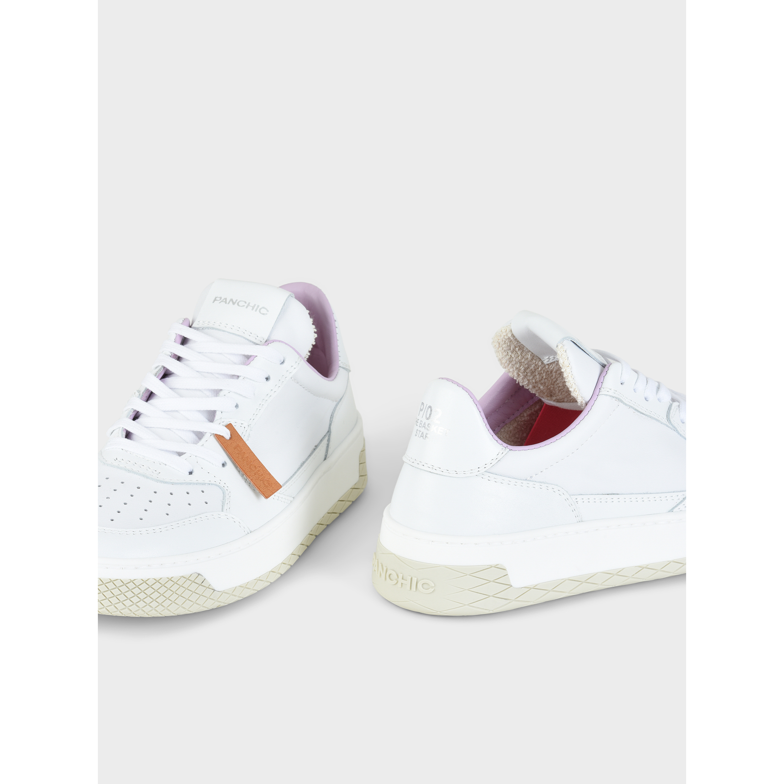 SNEAKER LOW P02 DONNA IN PELLE BIANCO