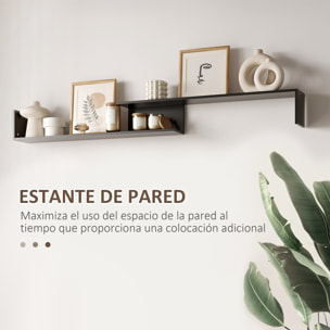 Muebles de Salón Conjunto Muebles de TV para Televisiones de Pared hasta 65" o de Pie hasta 40"con Mesa para Televisor 153,6x25x42 cm y Estante de Pared 150x14,5x16,3 cm Negro y Marrón