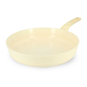 Poêle en revêtement céramique 28cm crème - tous feux COLORAMA