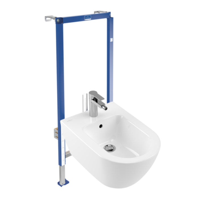 Pack bidet suspendu VILLEROY & BOCH Subway 2.0 + Bâti-support sol et mur Vi-connect