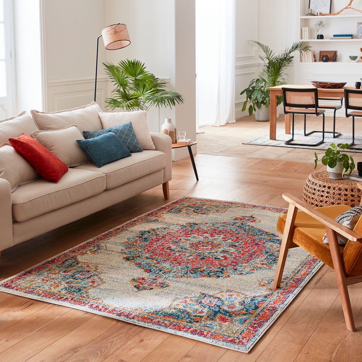 Anatolia - Tapis de salon vintage, crème