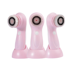 Spazzola 3 in 1 per la pulizia del viso, esfoliante, struccante. Ricaricabile.