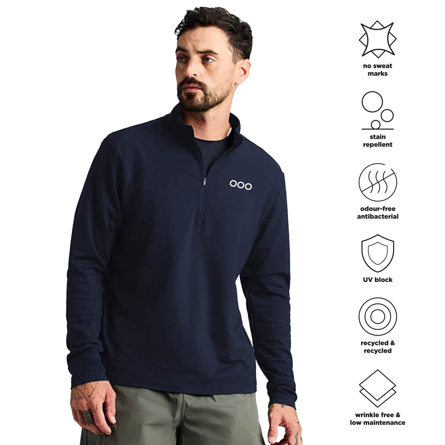 Sudadera ECOON modelo La diagonale des Fous en color Azul Marino