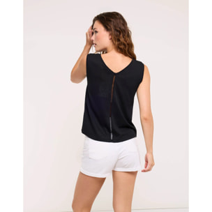 Camiseta Tirantes Detalle Calado Espalda Negro - Kia