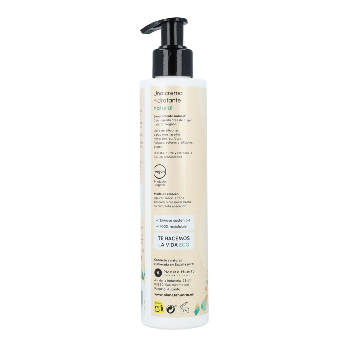 PLANETA HUERTO | Crema Hidratante Corporal Karité y Naranja 200 ml - Nutrición Intensa y Piel Suave