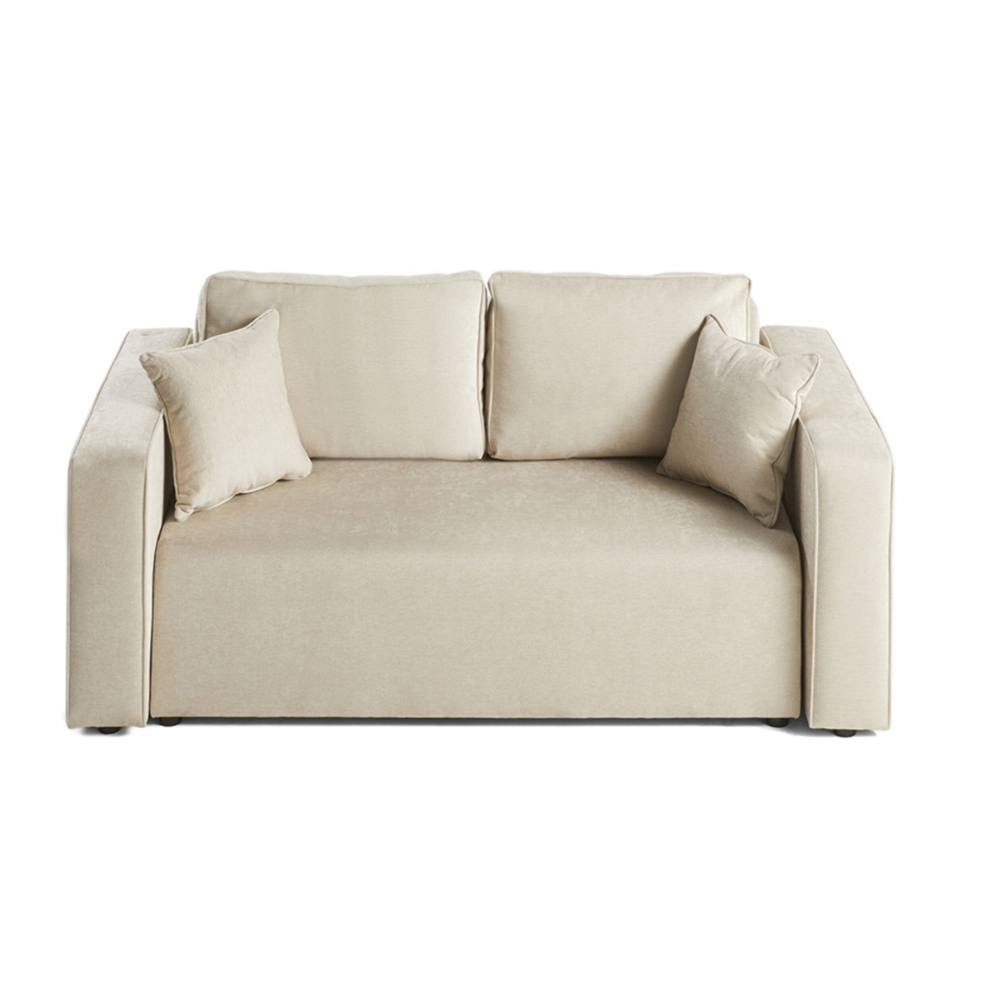 Topaze - canapé droit 2 places - en tissu - Beige