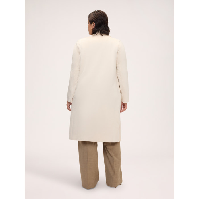 Fiorella Rubino - Cappotto leggero in tessuto soft touch - Beige