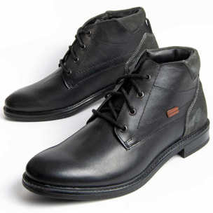 Bota De Piel - Negro