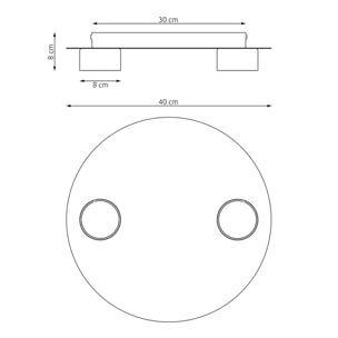 Lampada da soffitto PIXO in acciaio nero e legno naturale