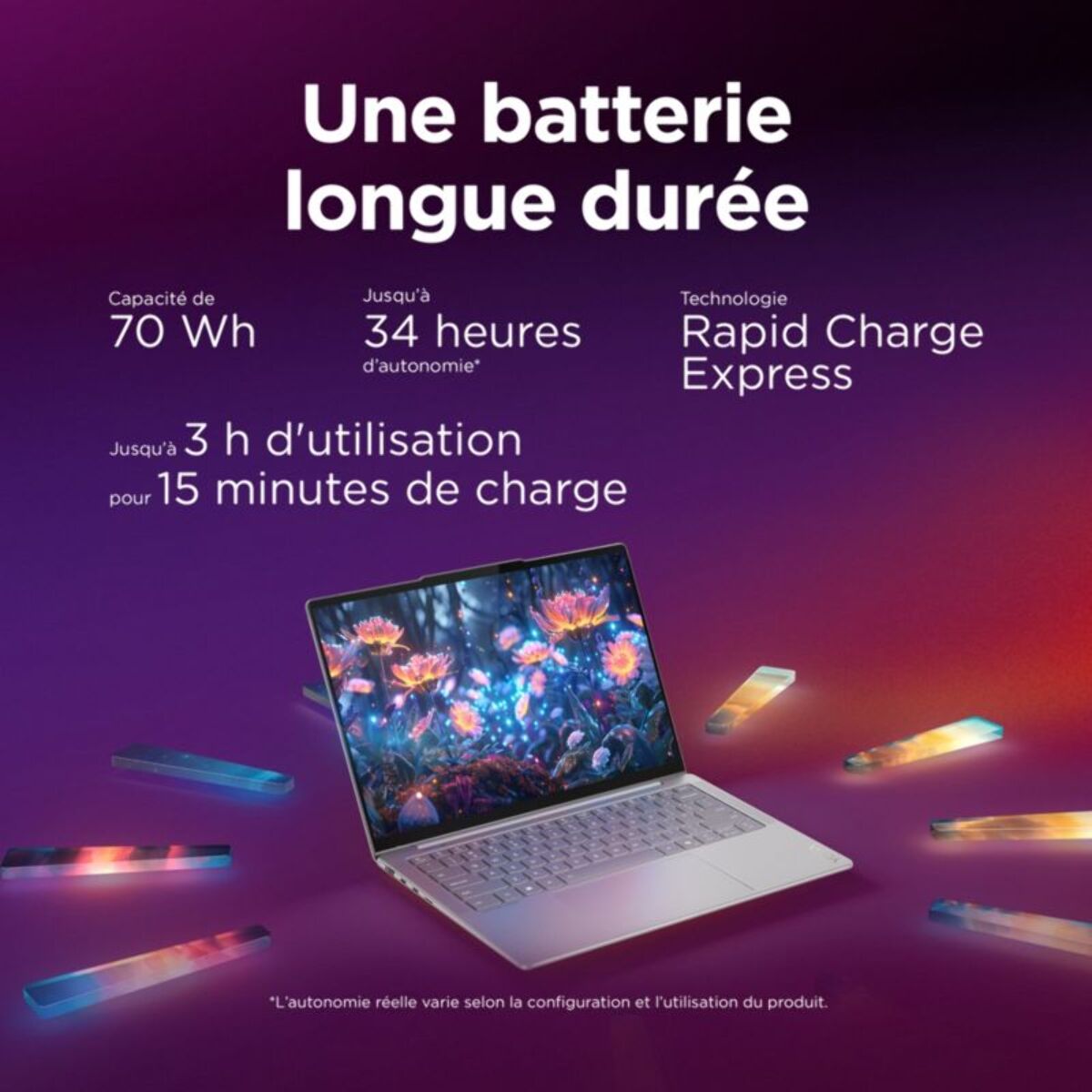 Ordinateur portable LENOVO Yoga Slim 7 14ILL10 U5 14" OLED Intel Core Ultra 5 226V 16 Go RAM LPDDR5x SSD 512 Go
