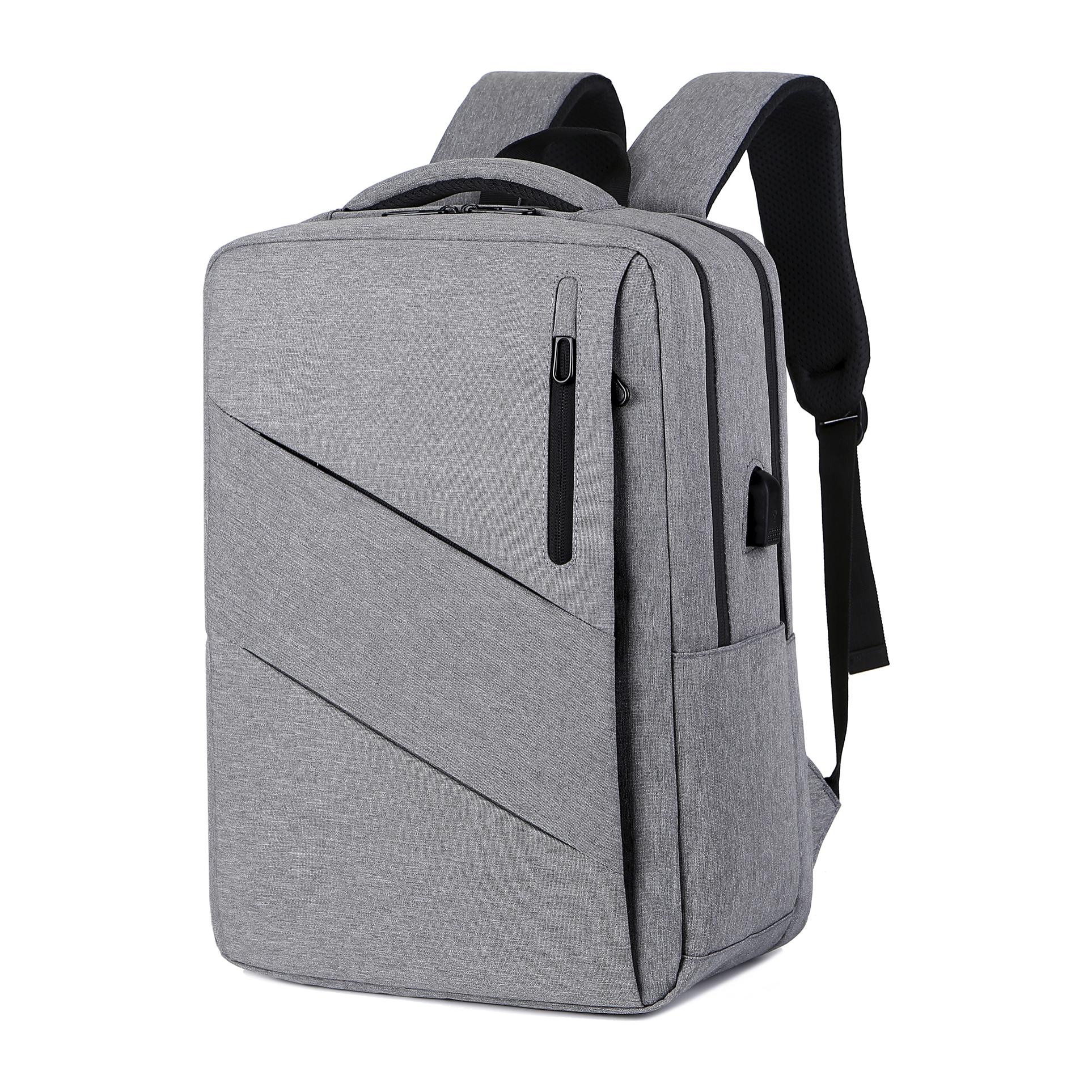 DAM Mochila para Laptop con interfaz de carga USB. 30x15x47 Cm. Color: Gris