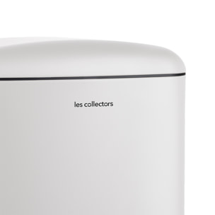 Papelera de cocina con pedal de acero inoxidable Nº 528 Les Collectors (20L- cubo interior extraíble- color blanco)