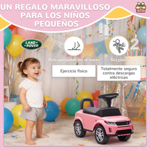 Coche Correpasillos con Licencia de Land Rover, Correpasillos para Niños de 18-36 Meses con Almacenaje, Volante, Bocina, Sonidos de Motor, 65,5x28x42 cm, Rosa