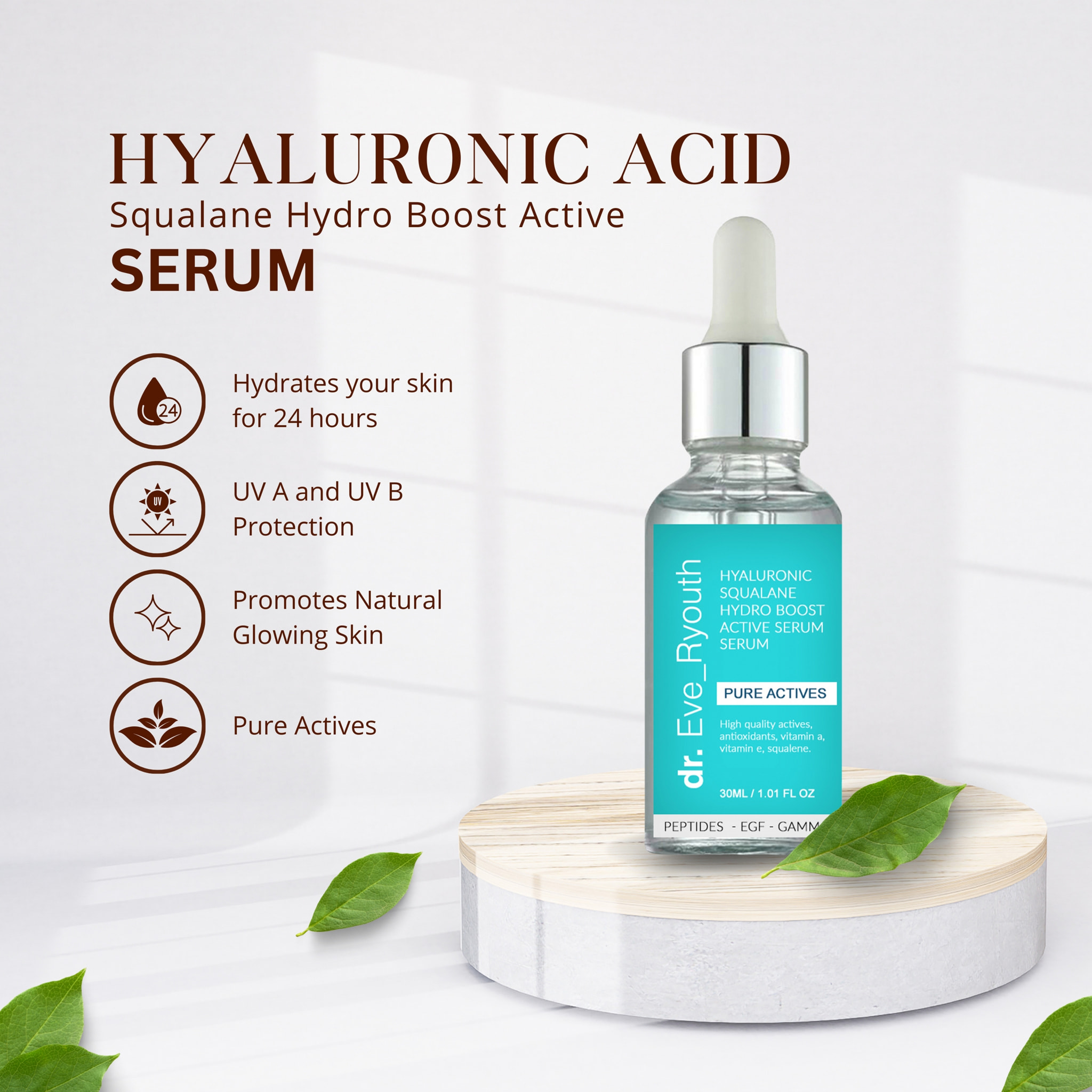 Ácido hialurónico Squalane Hydro Boost sérum activo 30ml