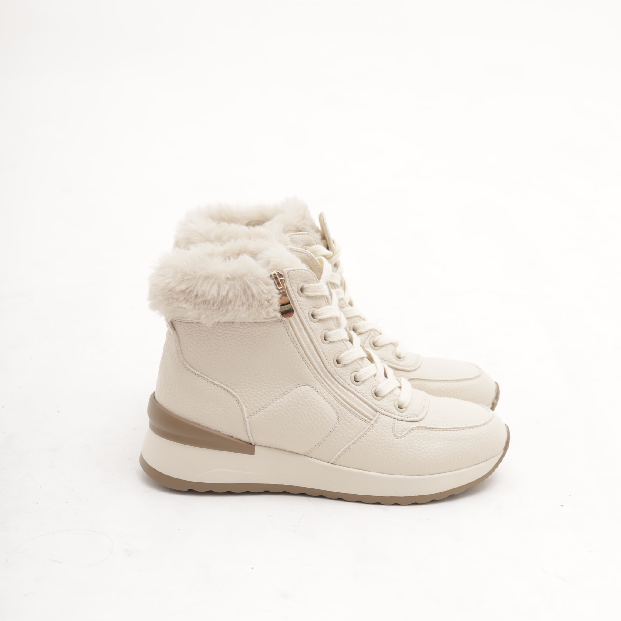 STIVALETTO SNEAKERS ZIP BEIGE