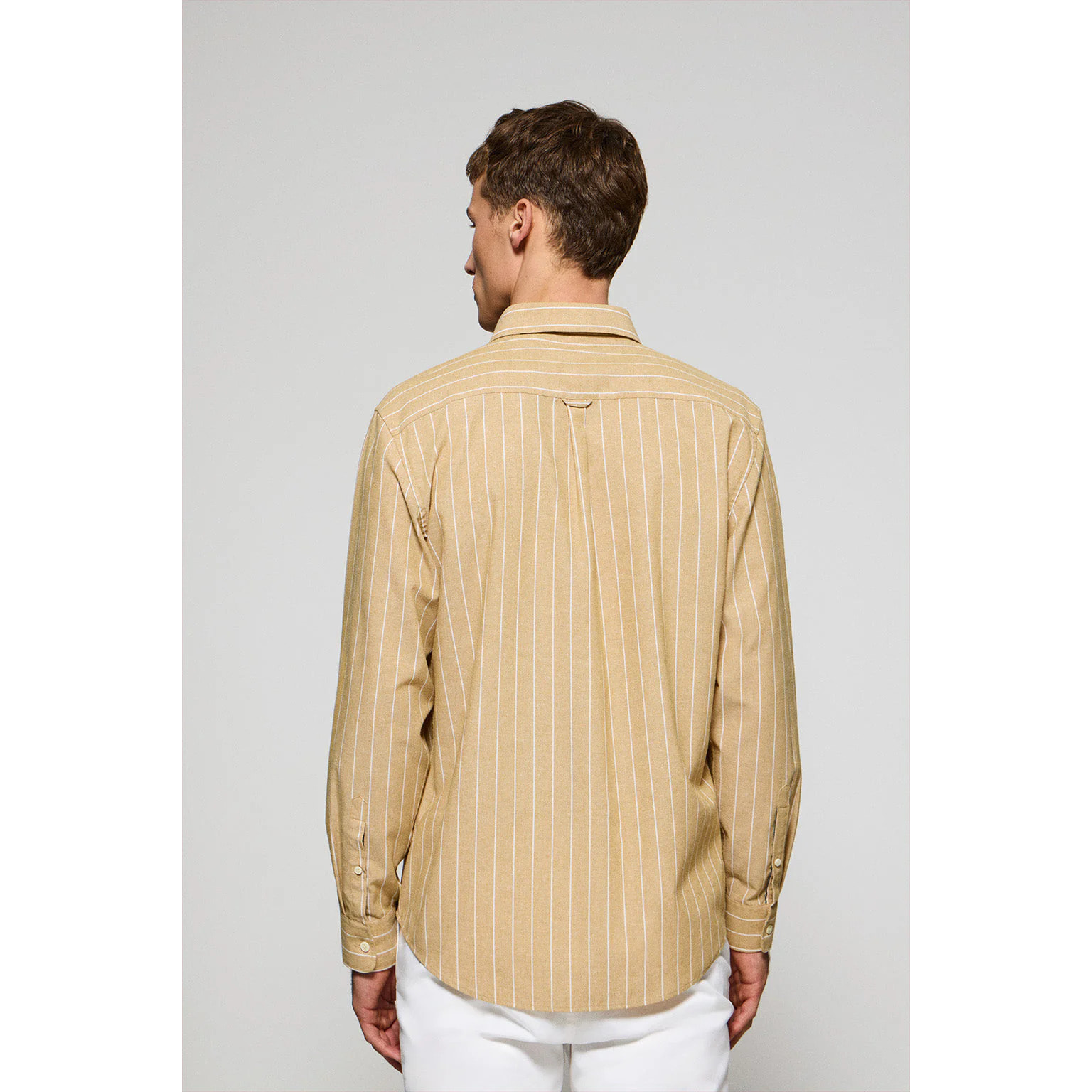 Camicia senape St James regular fit con logo Rigby Go