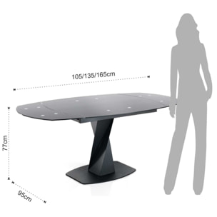 TOMASUCCI tavolo allungabile TWISTED Nero