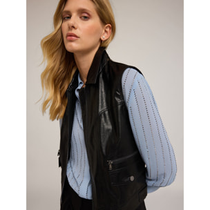 Motivi - Chaleco de tela revestida - Negro