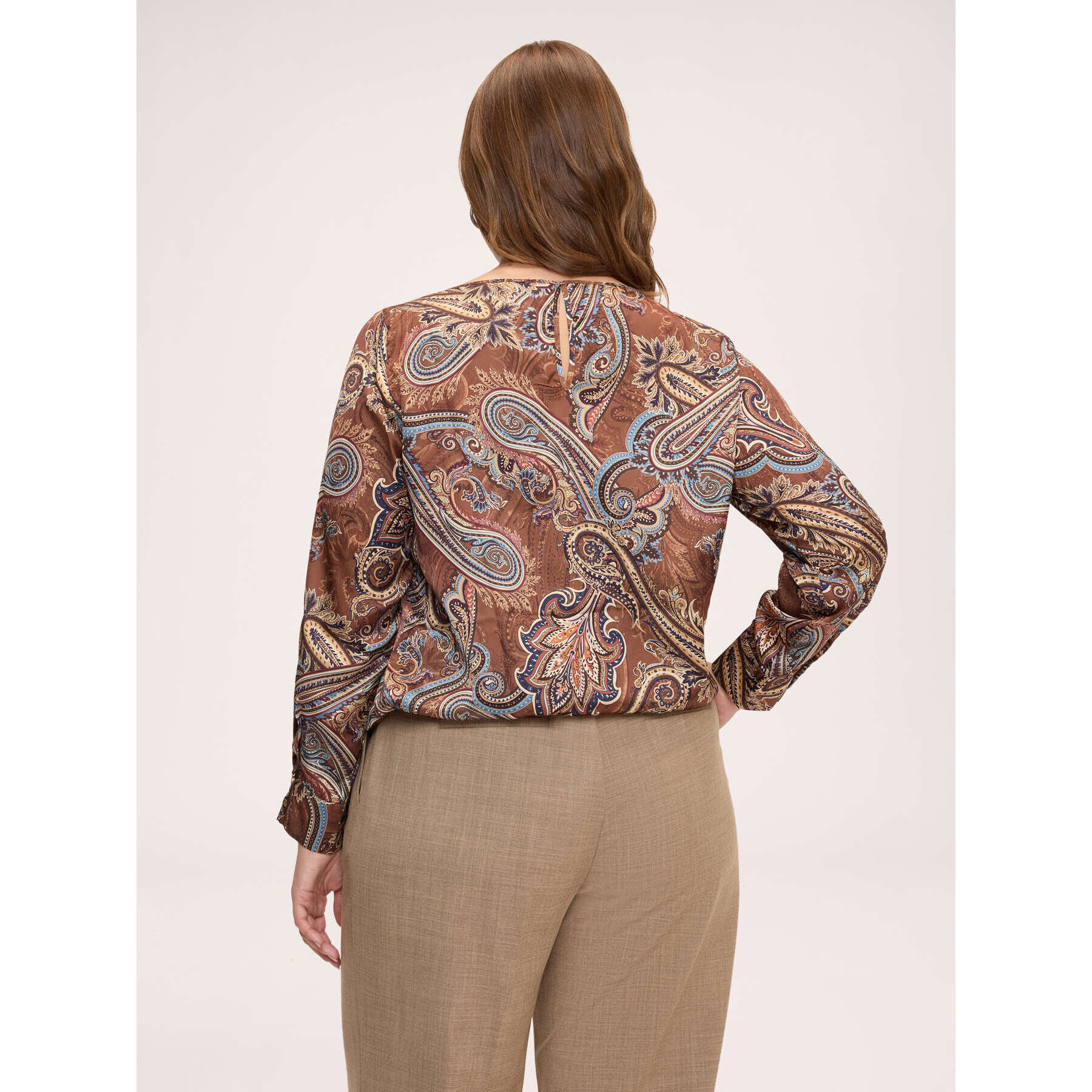 Fiorella Rubino - Blusa con stampa paisley - Marrone