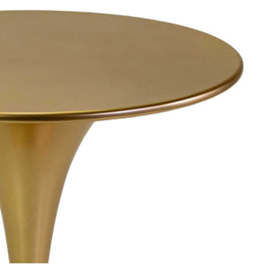 Tavolino in metallo oro cm ø60h70