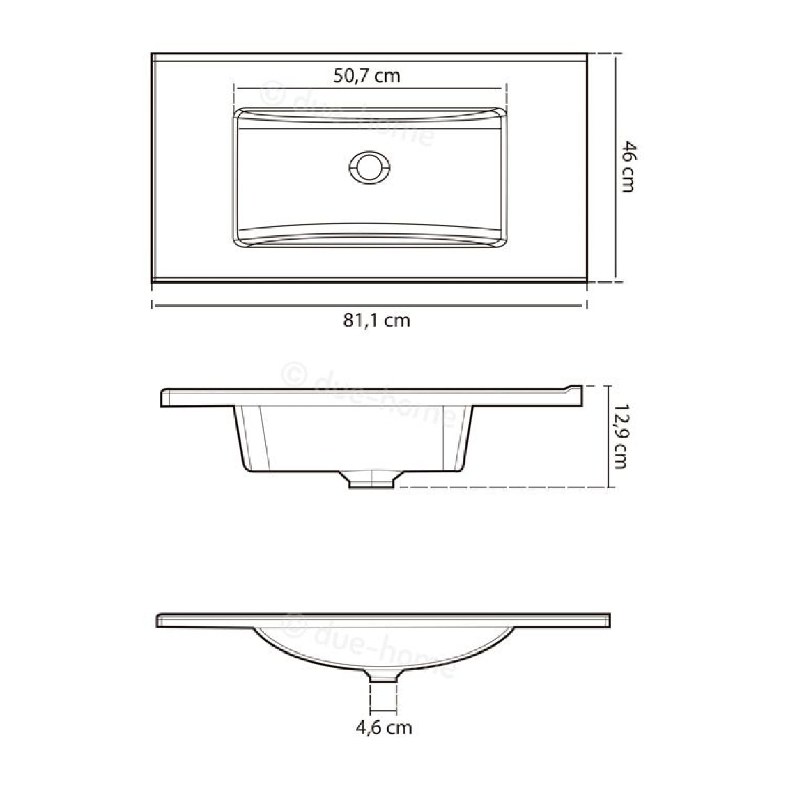Lavabo PMMA Blanco