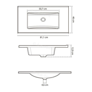 Lavabo PMMA Blanco