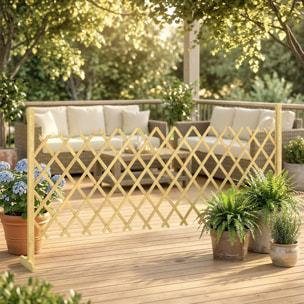 Barrière extensible - 180x30x90cm - bois pré-huilé