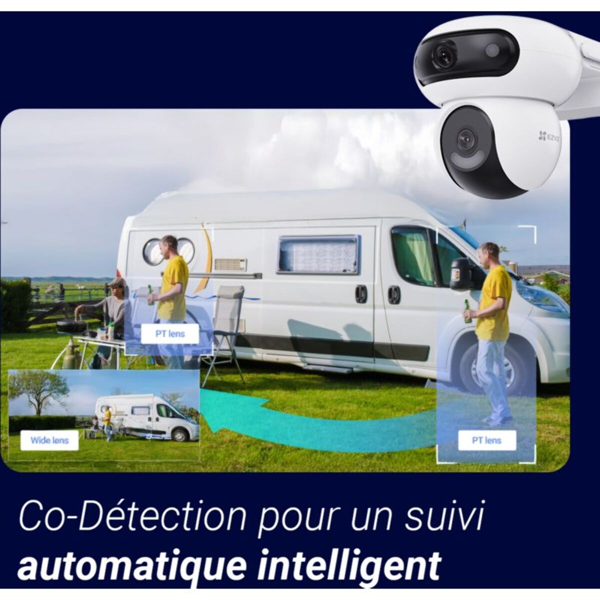 Caméra de surveillance EZVIZ HB90X 4G & Wifi Kit