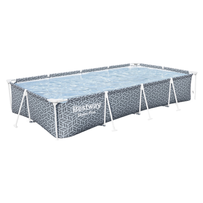 Bestway Piscine hors sol - Rectangulaire - Steel Pro - Décor graphique - 366 x 201 x 66 cm
