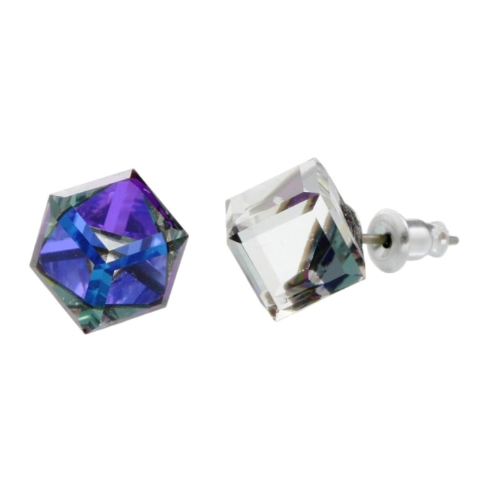 Pendientes Cubik adornado con cristales de Swarovski