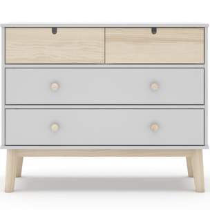 Commode enfant 4 tiroirs en bois - LUCY