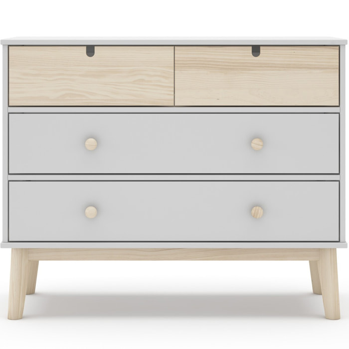 Commode enfant 4 tiroirs en bois - LUCY