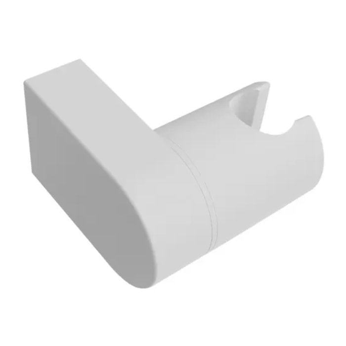 Support mural orientable pour pommeau de douche blanc matt – Réglable – Olga ABS