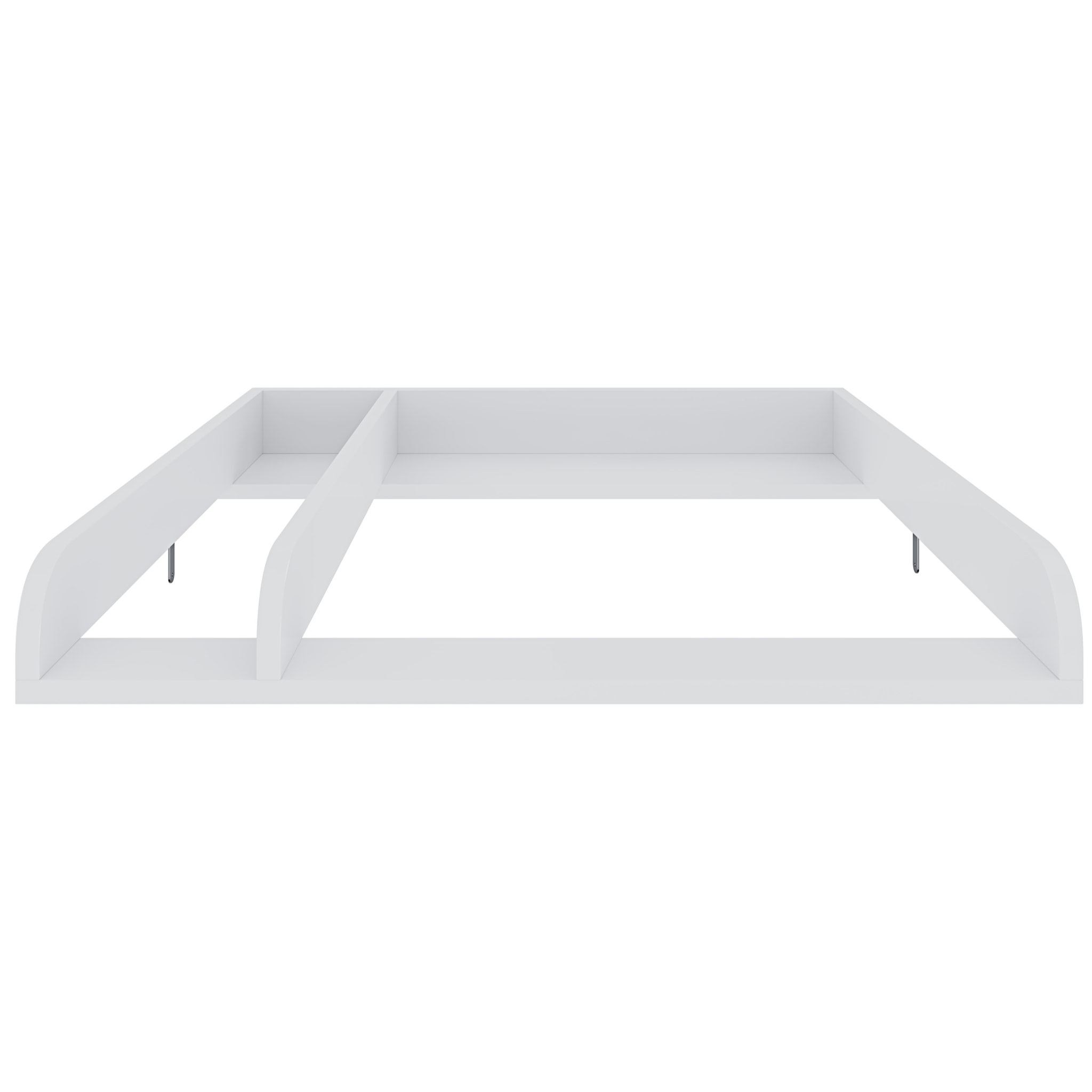 Fasciatoio Universale Per Cassettiera Piano Con Divisorio Rimovibile Angoli Arrotondati Pratico Salvaspazio Fissaggio Sicuro 80x74.5x8.5 Cm Bianco