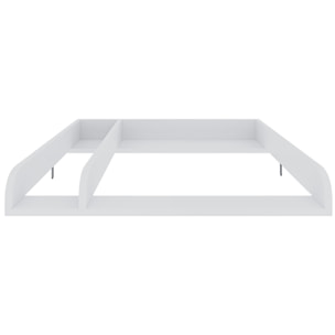 Fasciatoio Universale Per Cassettiera Piano Con Divisorio Rimovibile Angoli Arrotondati Pratico Salvaspazio Fissaggio Sicuro 80x74.5x8.5 Cm Bianco