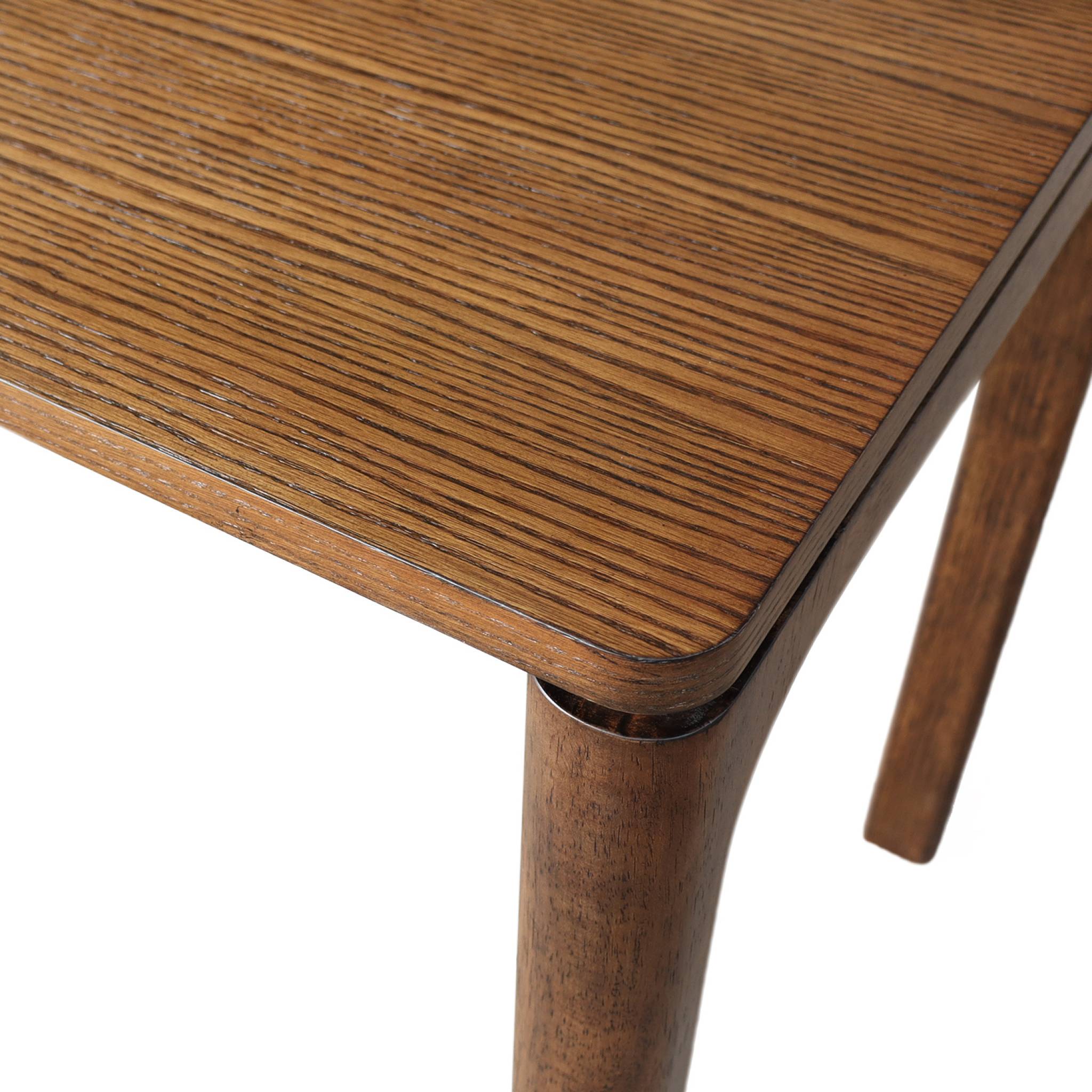Bureau bois d'hévéa placage chêne 1 tiroir noyer - L 120 x l 60 x H 75 cm - Garance