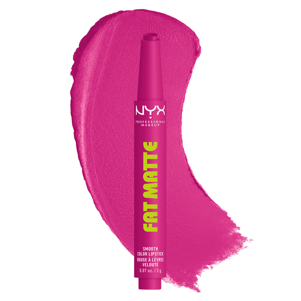NYX Professional Makeup Fat Matte Rouge à Lèvres Mat Crémeux Fluffy Fucshia