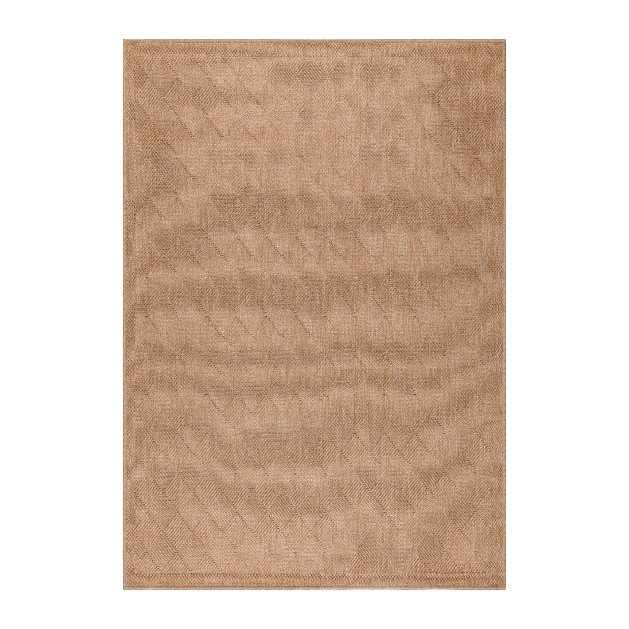 DHAKA - Tapis intérieur/extérieur aspect jute tissage chevron beige
