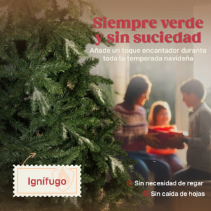 Árbol de Navidad Artificial 180 cm, Ramas Realistas con Efecto Nieve, Árbol de Navidad con Soporte de Acero, Base Plegable, Montaje Rápido, Decoración Navideña para Hogar, Fiesta