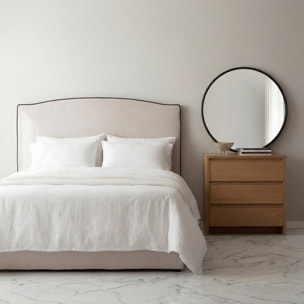 Commode Nairobi -panneau en tôle naturelle et panneau stratifié technique-couleur chêne naturel 80 x 80 x 45 cm