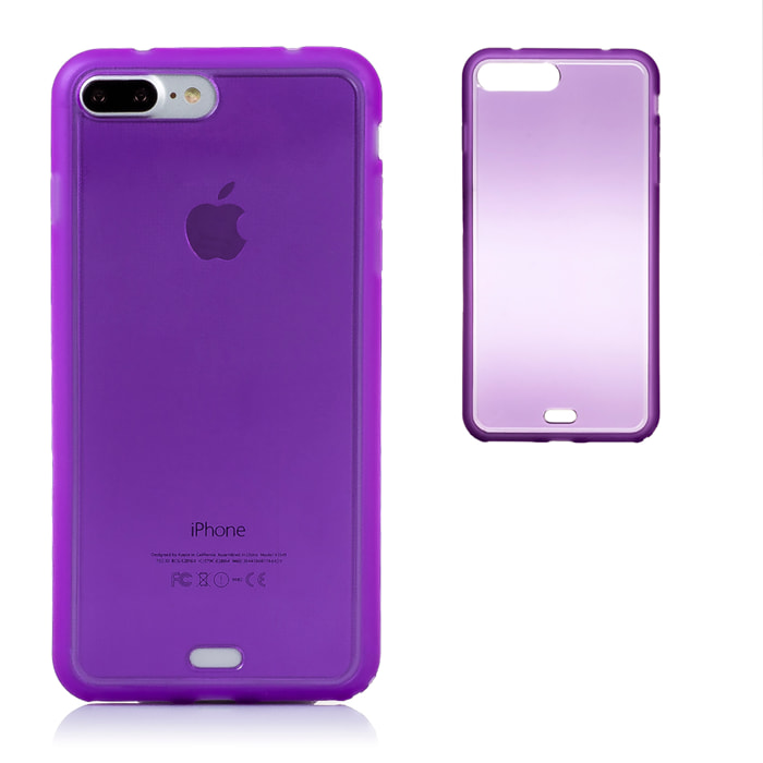 DAM CUSTODIA IN TPU TRASPARENTE CON COLORE IP 7 PLUS / IP8 PLUS 815 Cm. Viola