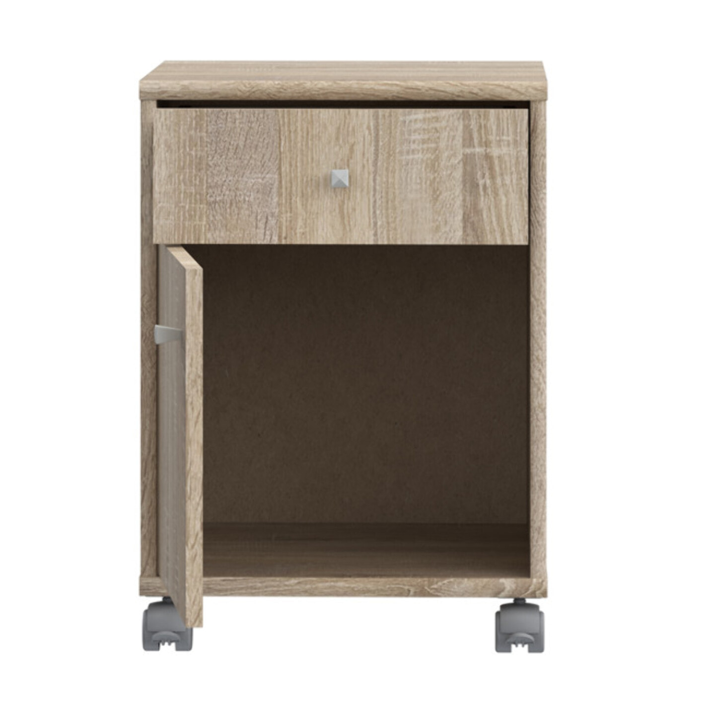 Caisson H. 54 cm avec roulettes et décor chêne sonoma - MIA
