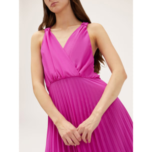 Motivi - Vestito elegante plissé - Fucsia