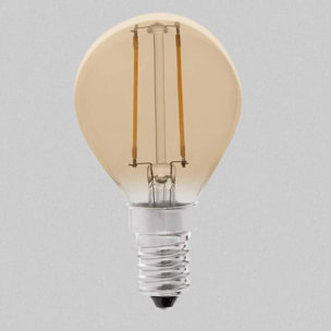 Bombilla G45 FILAMENTO ÁMBAR LED E14 2W 2200K
