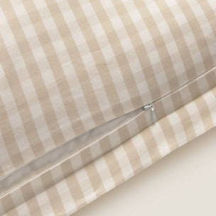 Funda de cuadrante algodón satén cuadros vichy Kimcuad color marron beige 100% Algodón