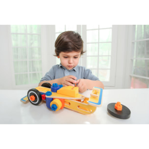 COCHE DE CARRERAS F1 DE CONSTRUCCIÓN (TRANSFORMABLE)