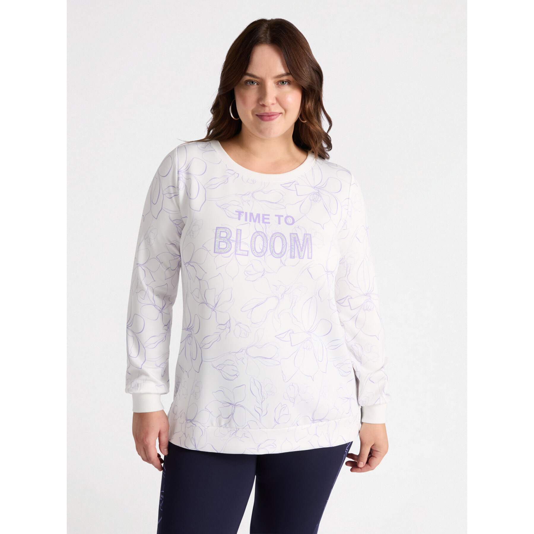 Fiorella Rubino - Sudadera floral con escritura - Blanco