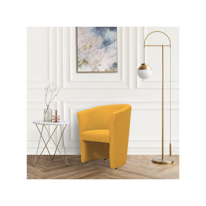 Fauteuil cabriolet en tissu avec accoudoirs - LILOU